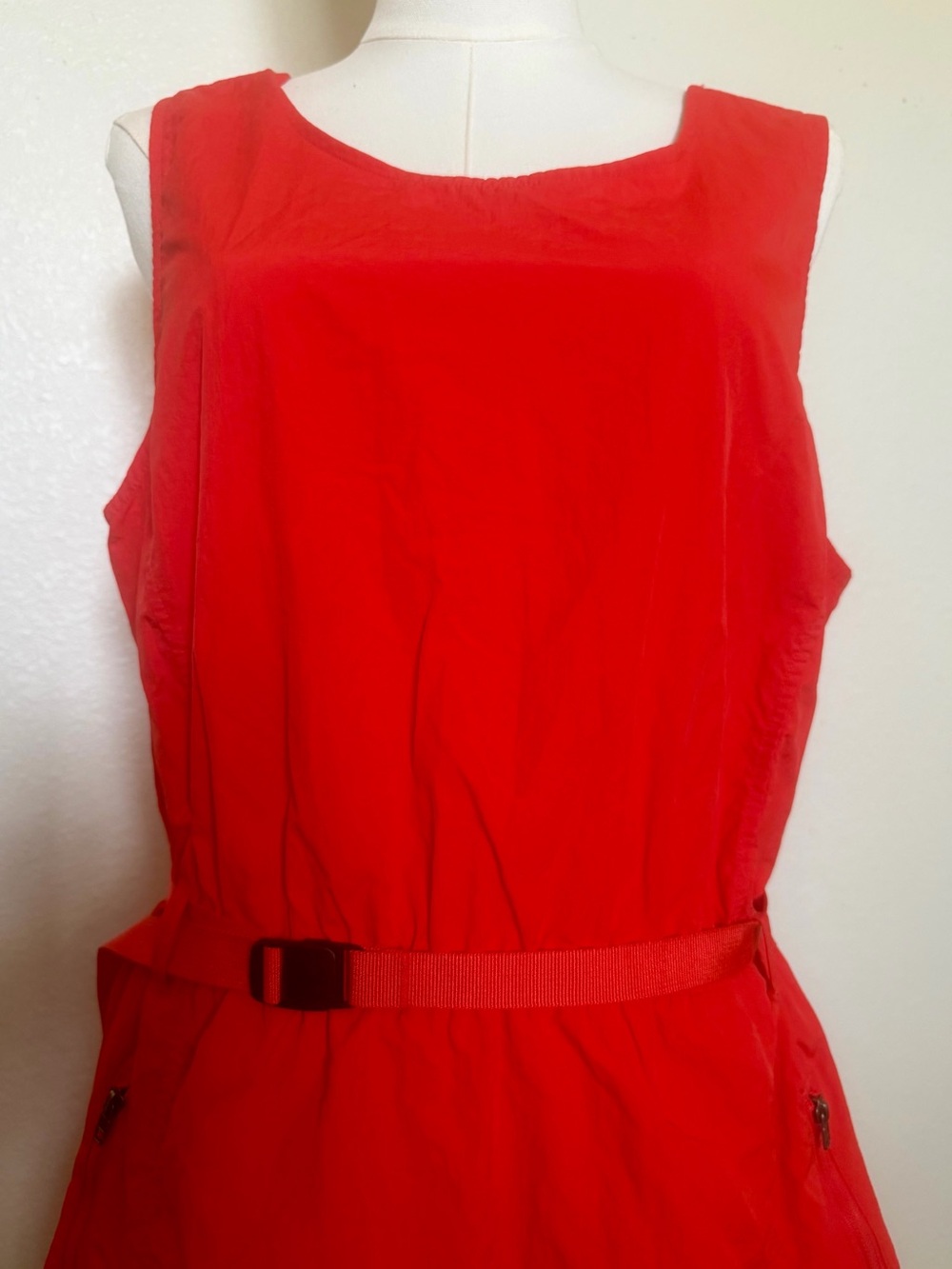 Avia Women’s Burnt Orange Athletic Dress with Belt and Pockets - Picture 2 of 6